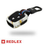 کاور ریموت فلزی سیلیکونی پژو 206 طرح ماربل سفید