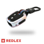 کاور ریموت فلزی سیلیکونی پژو 206 طرح هولوگرافیک آبی صورتی